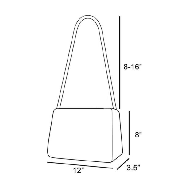 Fame Glossy Faux Leather Shoulder Bag - Picture 3 of 3